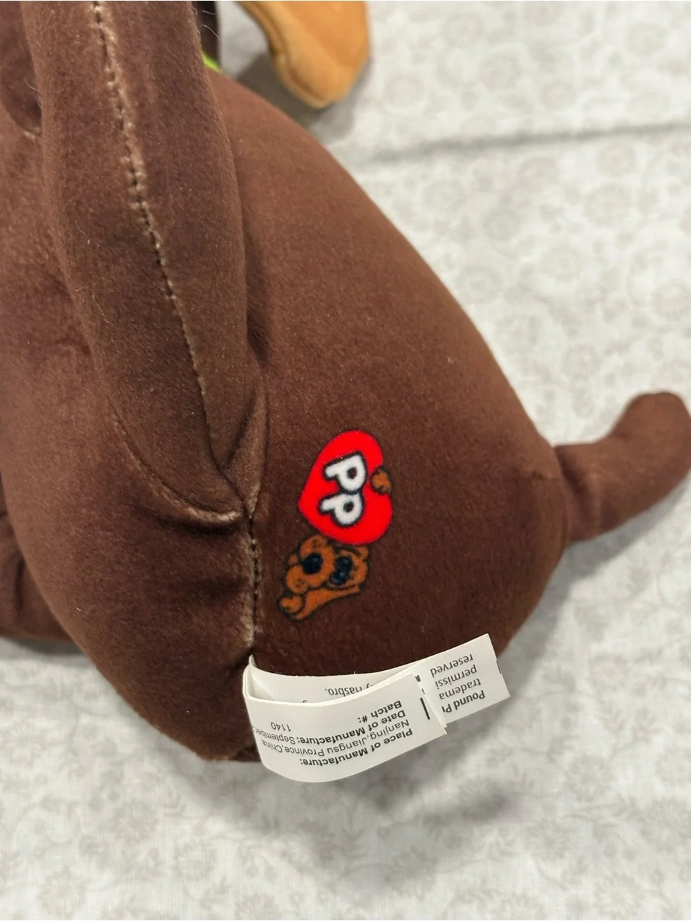2019 Basic Fun! Pound Puppies Classic Brown Dog Plush With Tag